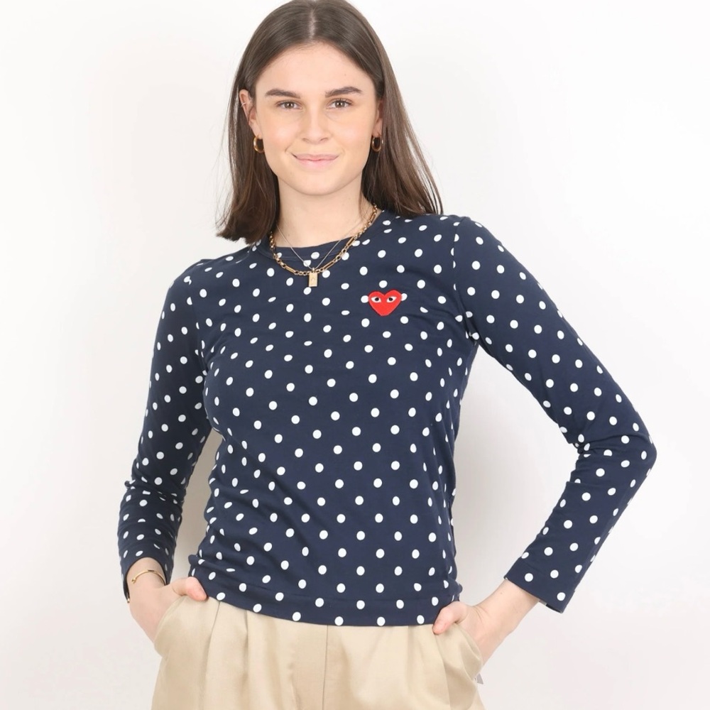Come Des Garçon Play Woman Blue Shirt